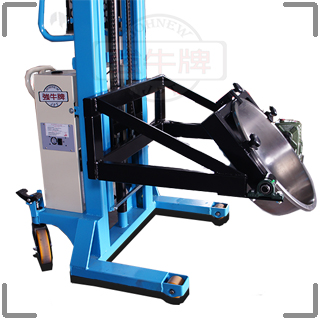 強牛牌藍色的DPJ腳桶翻桶傾倒機側面